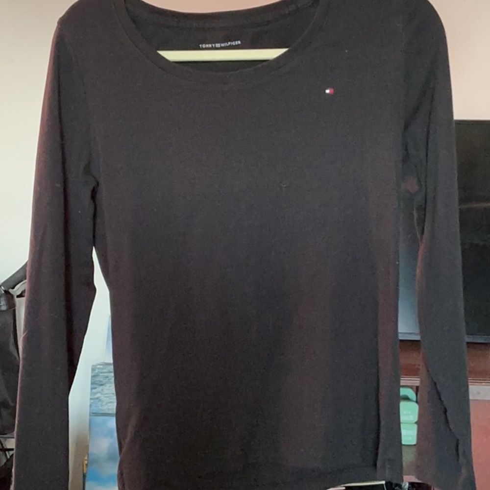 Tommy Hilfiger Women's Black Long Sleeve Top